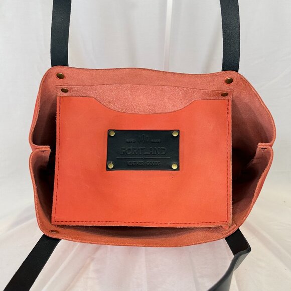 Portland Leather, Unicorn Color Sherbet (Brushed Leather), Medium Tote Bag BNNU - Picture 6 of 11